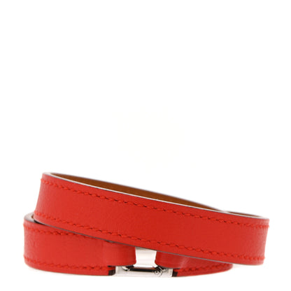 Hermes Swift Rivale Double Tour Bracelet S Rouge Casaque 3 of 6