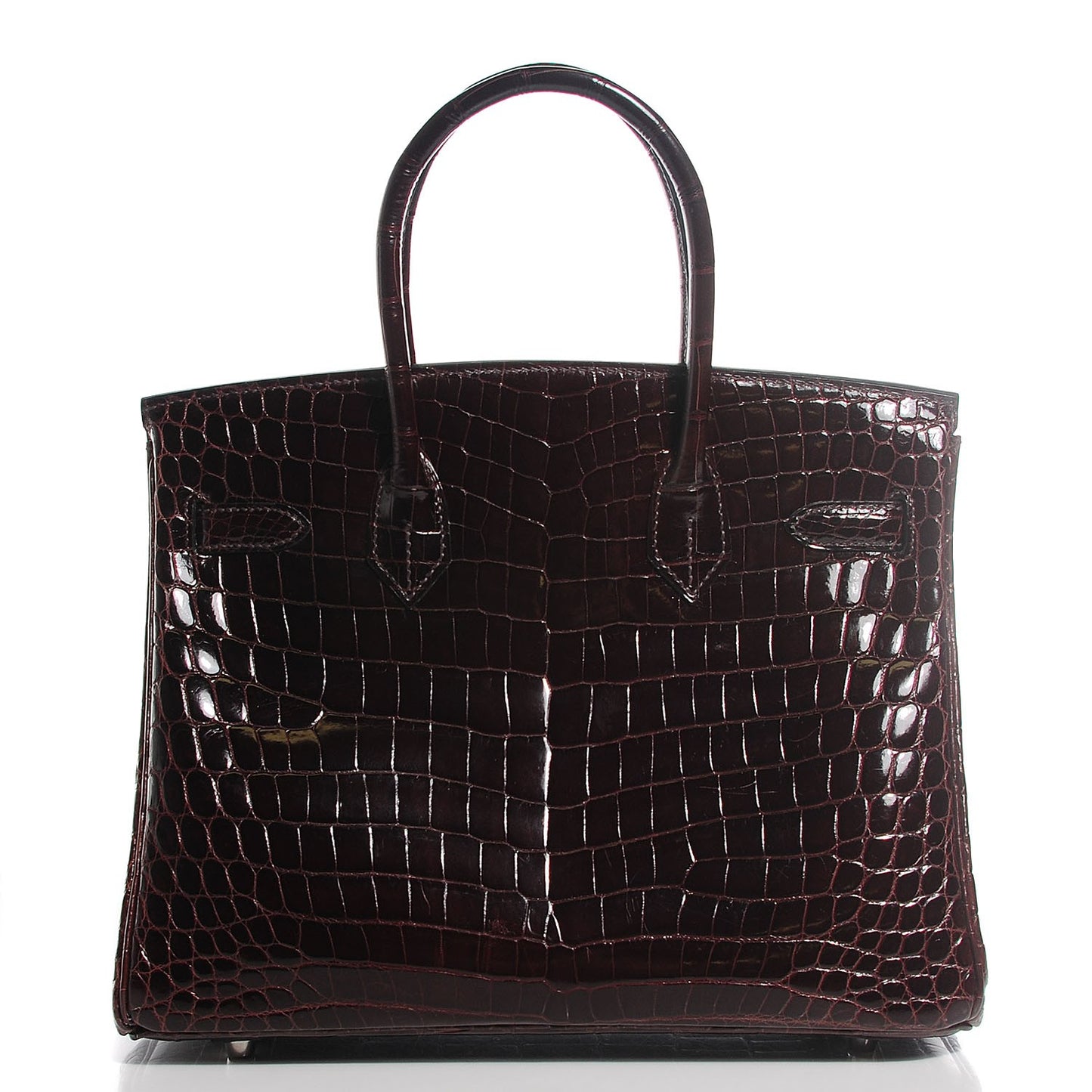 Shiny Niloticus Crocodile Birkin 30 Chocolate