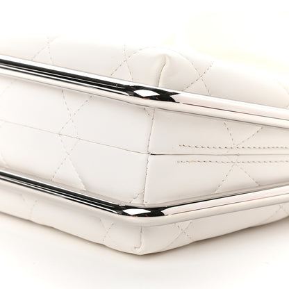 Chanel Quilted Lambskin Metal Bar Clutch Bag White 6 of 9
