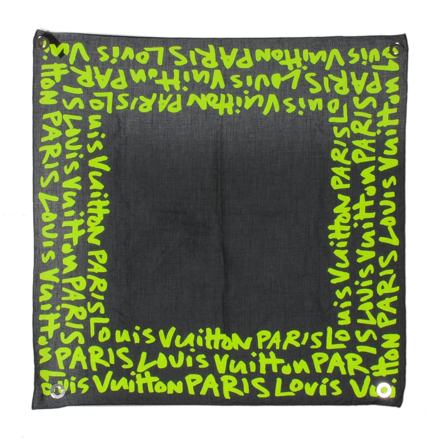 Louis Vuitton Cotton Graffiti Bandana Green 2 of 7