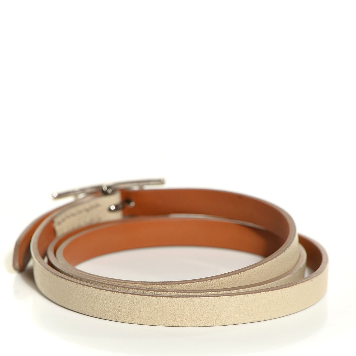 Hermes Swift Hapi 3MM Triple Tour Wrap Bracelet Small Craie 3 of 9
