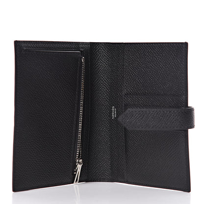 Hermes Epsom Bearn Compact Wallet Black 5 of 7