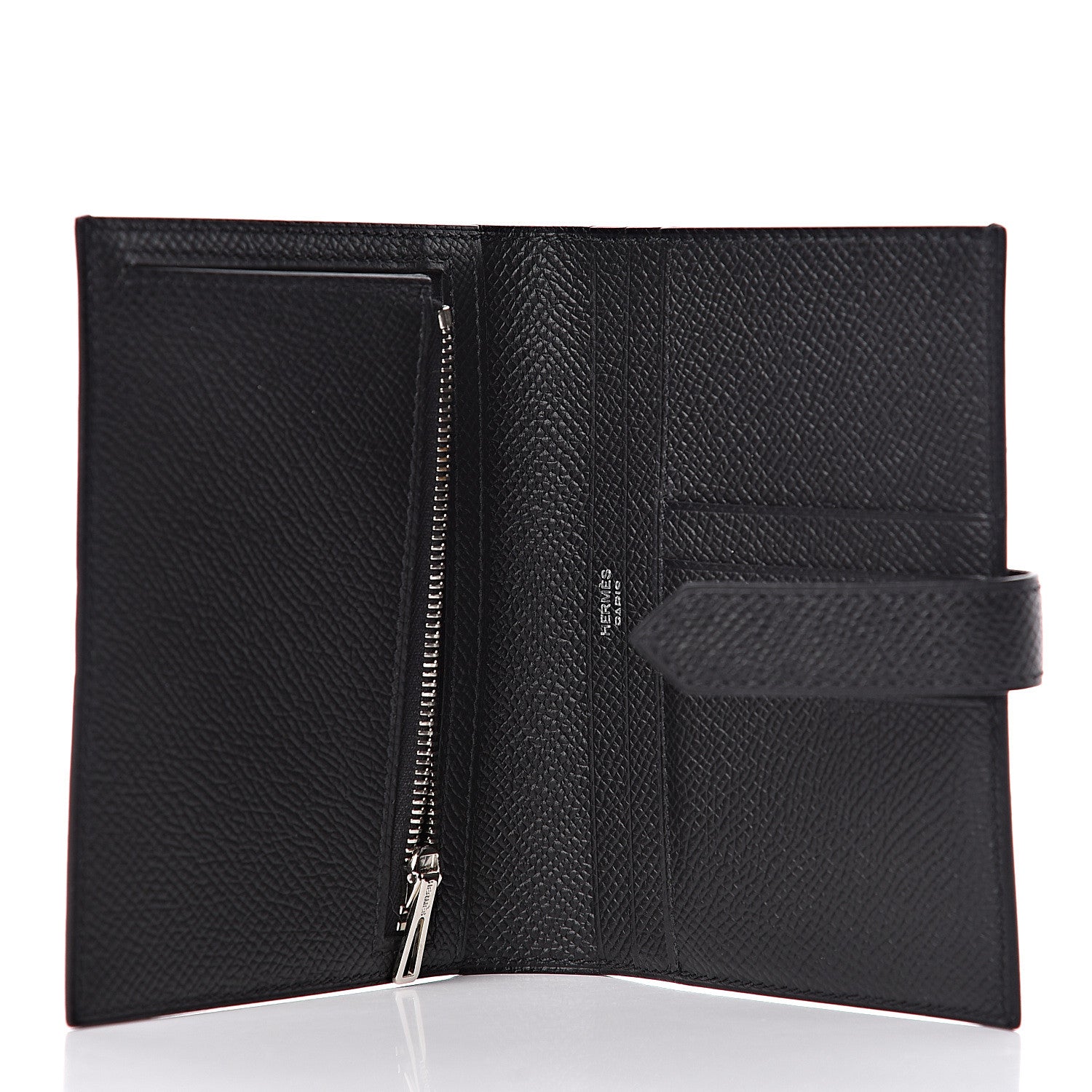 Hermes Epsom Bearn Compact Wallet Black 5 of 7