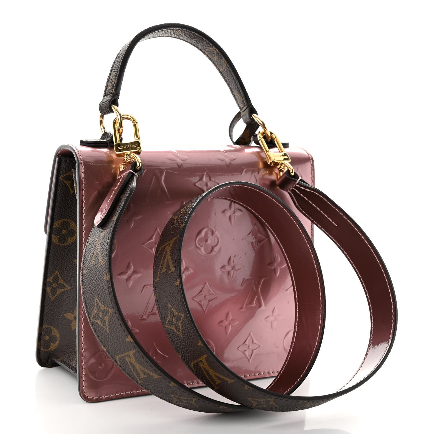 Louis Vuitton Louis Vuitton Vernis Monogram Spring Street Rose Pale Metallise Rose Ballerine 4 of 11