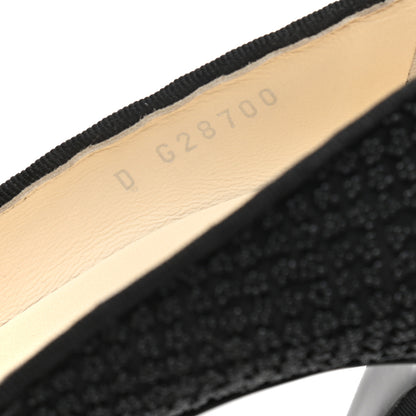 Chanel Tweed Grosgrain Beaded Cap Toe Pumps 37.5 Black 8 of 9