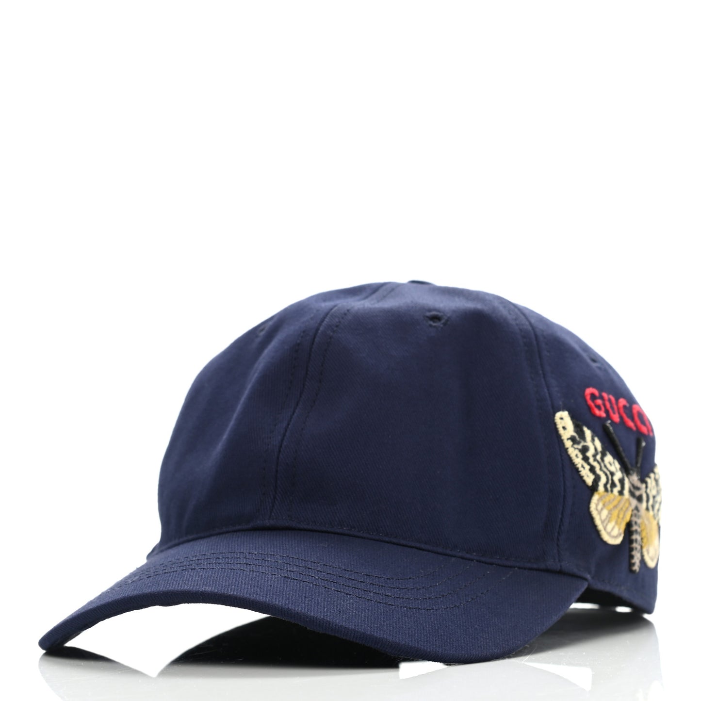 Cotton Moth Embroidered Baseball Hat 57 Navy