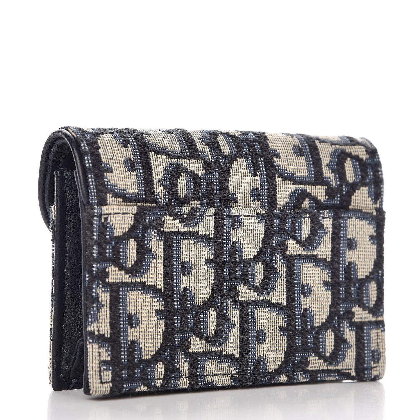 Oblique Saddle Card Holder Blue