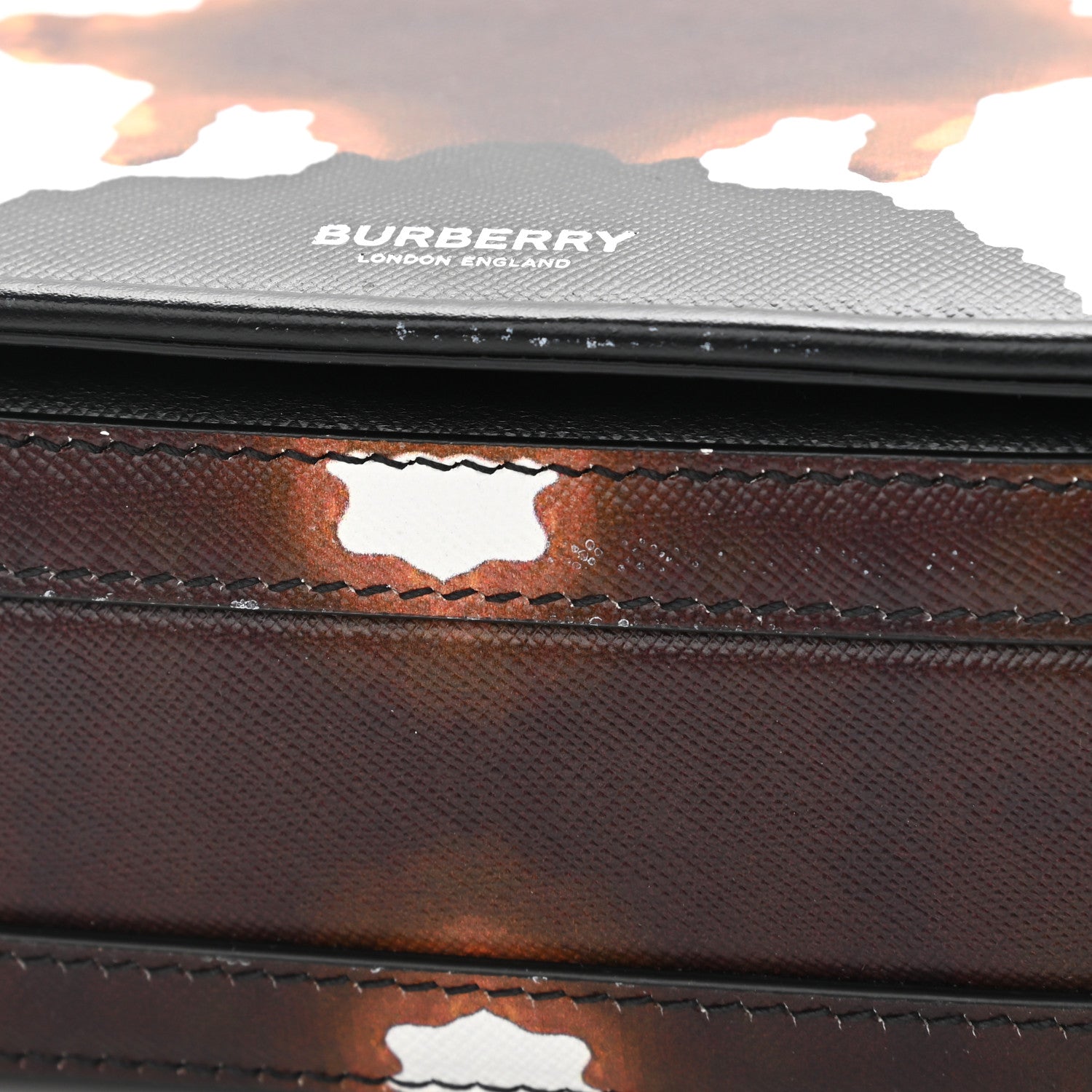 Burberry Calfskin Medium Camouflage Olympia Shoulder Bag Black 12 of 15