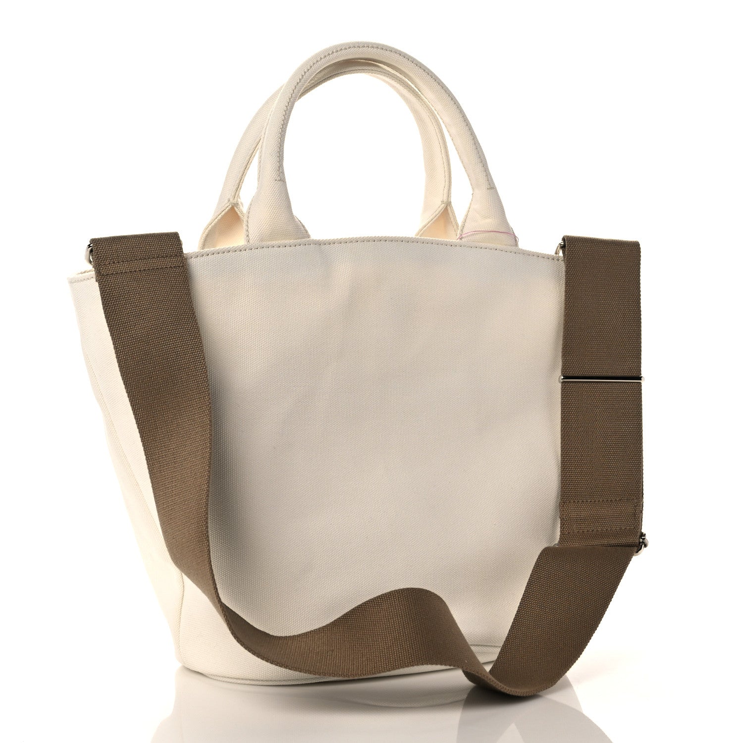 Prada Canapa Small Shopping Tote White 3 of 9