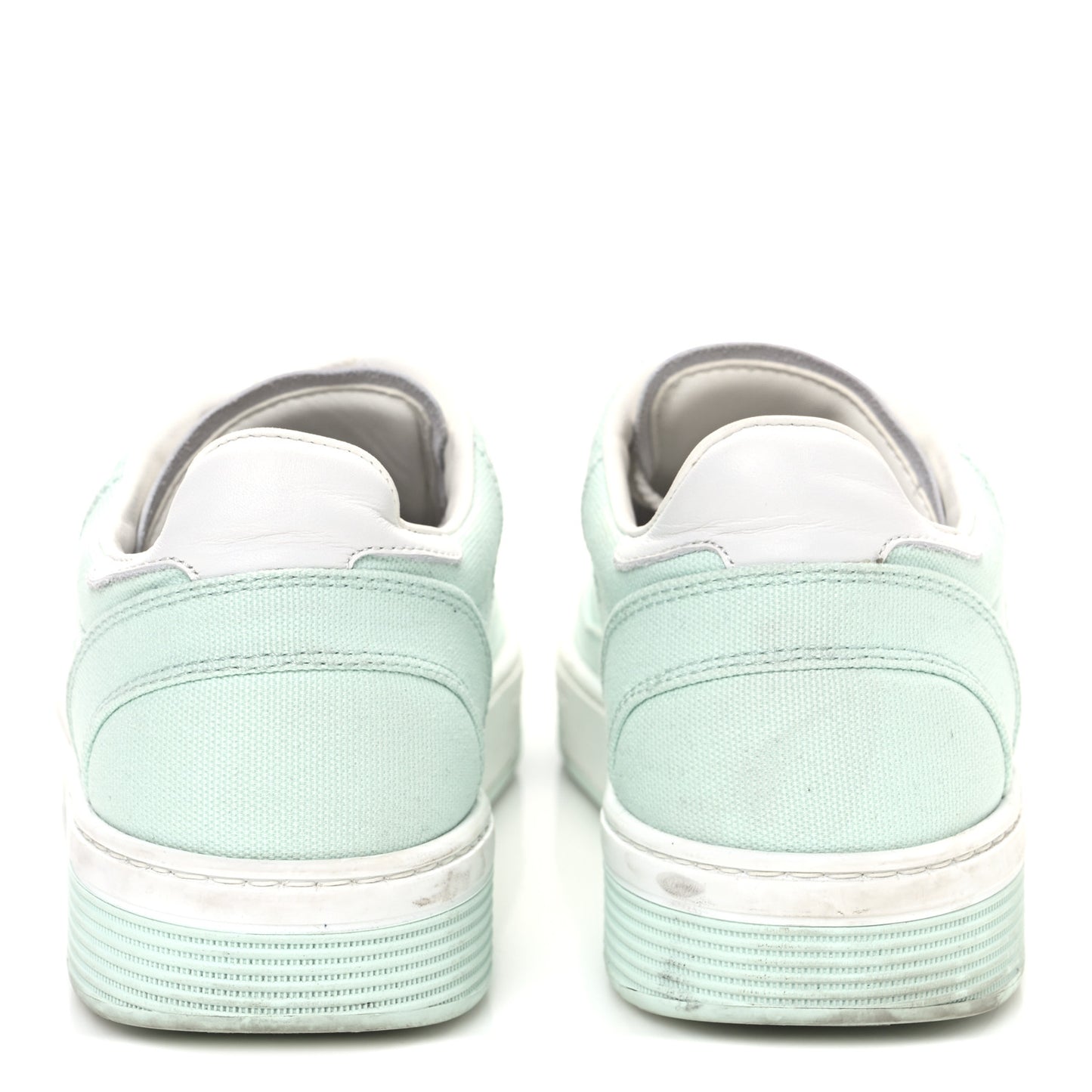 Cotton Sneakers 39 Light Turquoise White
