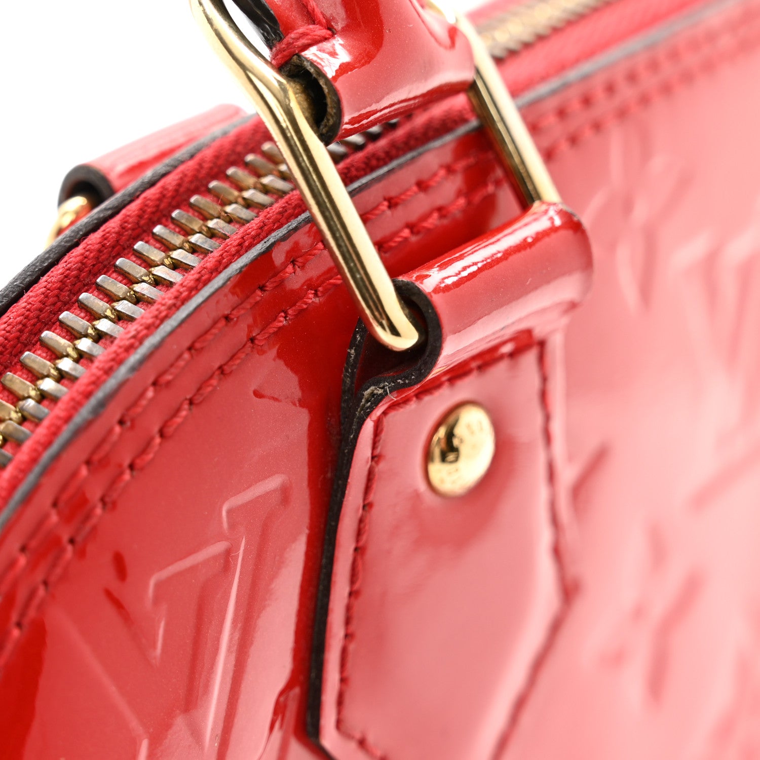 Louis Vuitton Vernis Alma BB Pomme D'Amour 10 of 12