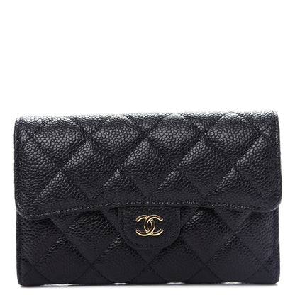 Chanel Caviar Quilted Medium Flap Wallet Black 1 of 9