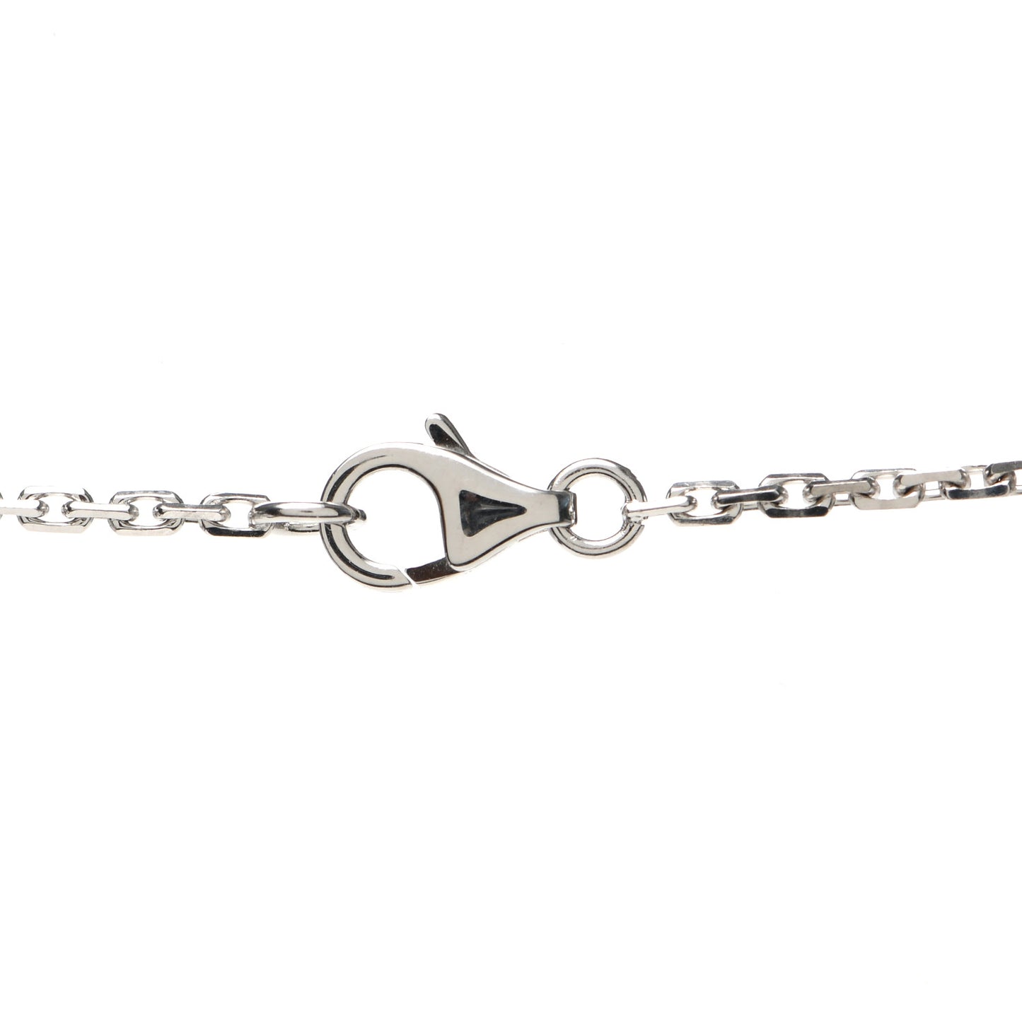 18K White Gold 3 Diamonds LOVE Pendant Necklace