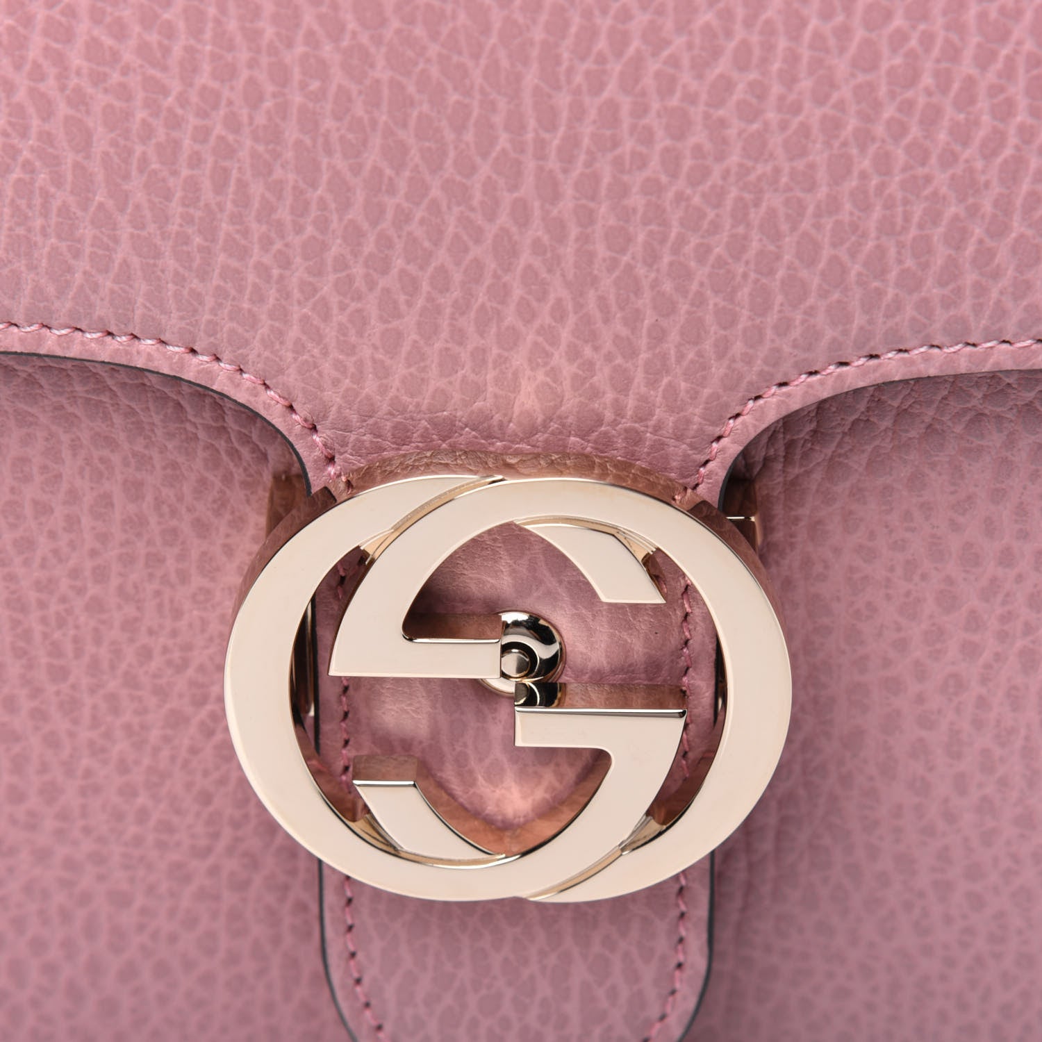 Gucci Dollar Calfskin Interlocking G Shoulder Bag Soft Pink 12 of 14
