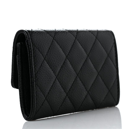 Chanel Caviar Quilted Flap Card Holder Black 3 of 7
