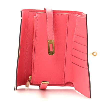 Hermes Chevre Mysore Medium Kelly Wallet Rose Lipstick 5 of 8