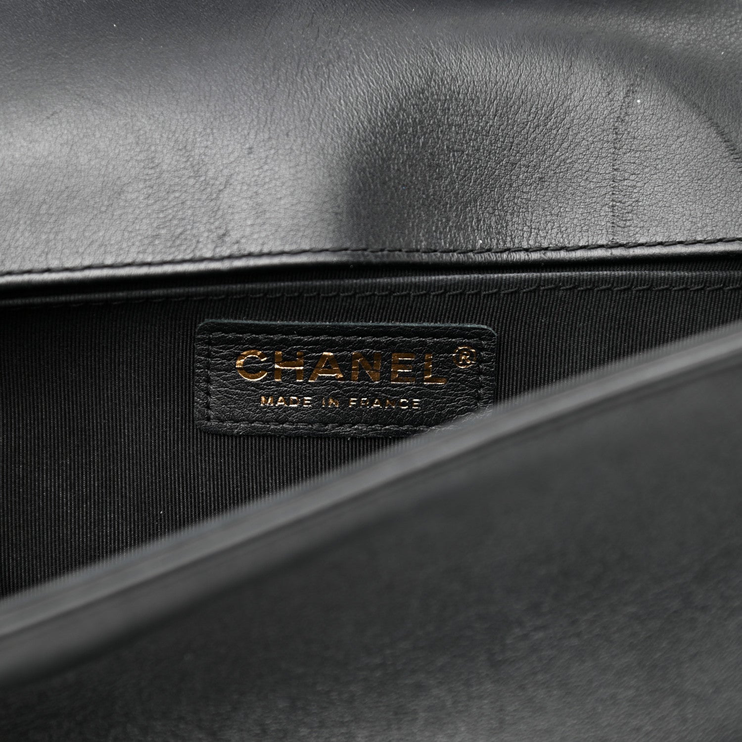 Chanel Calfskin Chevron Quilted Medium Boy Flap Black 6 of 10