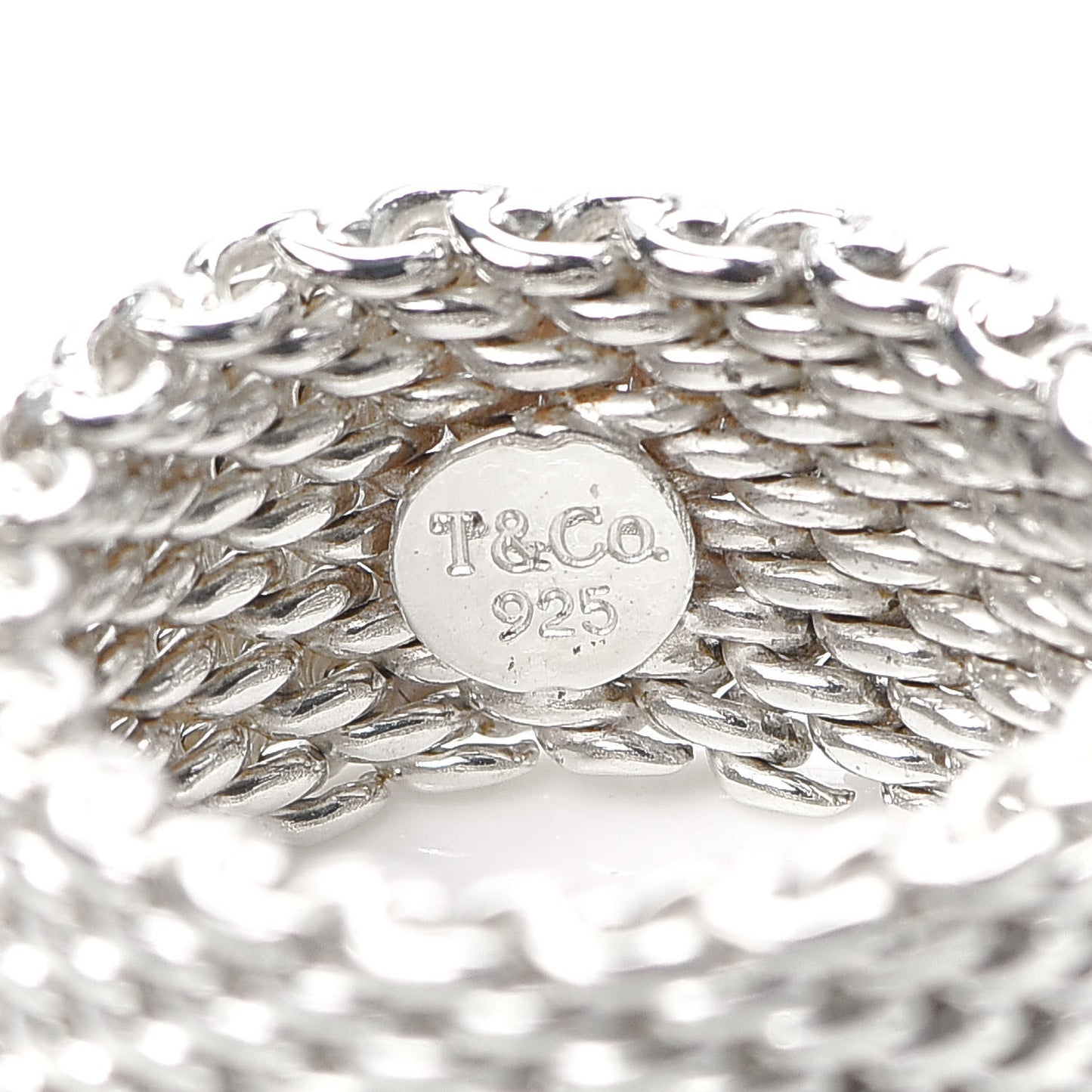 Sterling Silver Somerset Mesh Ring 53 6.5