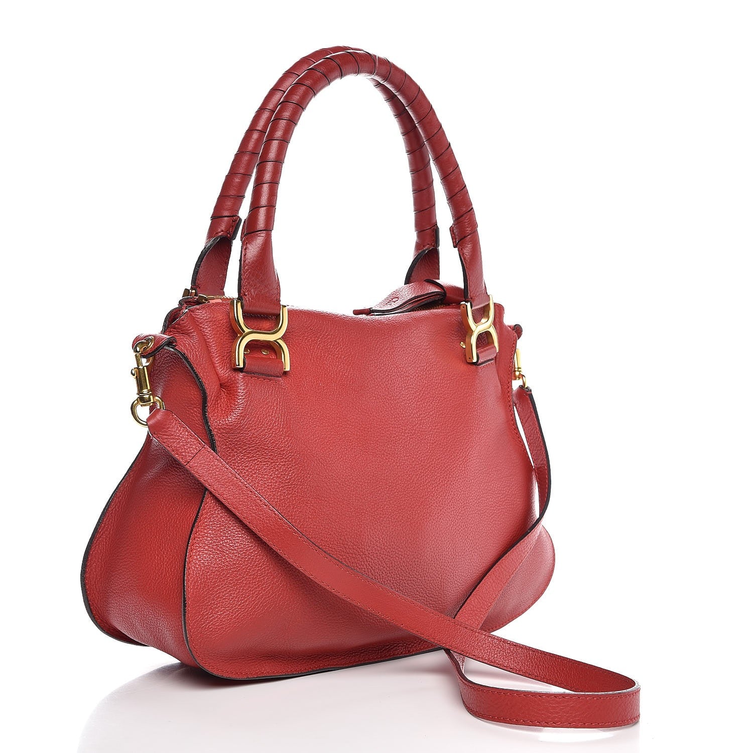Chloe Calfskin Medium Marcie Satchel Red 4 of 8