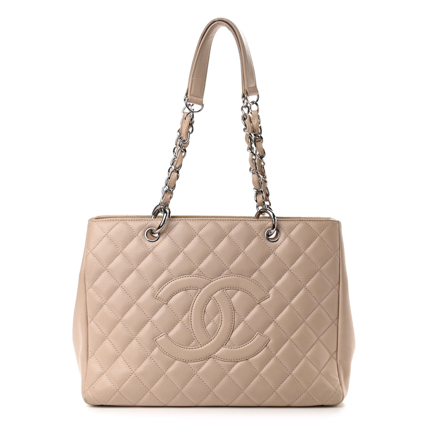 Chanel Caviar Quilted Grand Shopping Tote GST Beige Clair 1 of 23