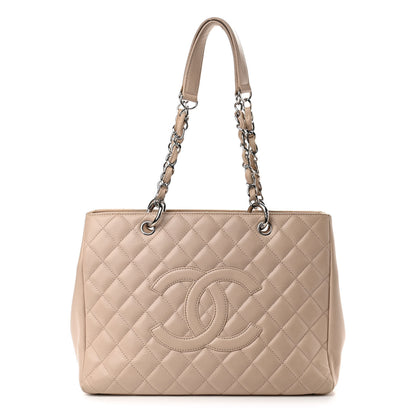 Chanel Caviar Quilted Grand Shopping Tote GST Beige Clair 1 of 23
