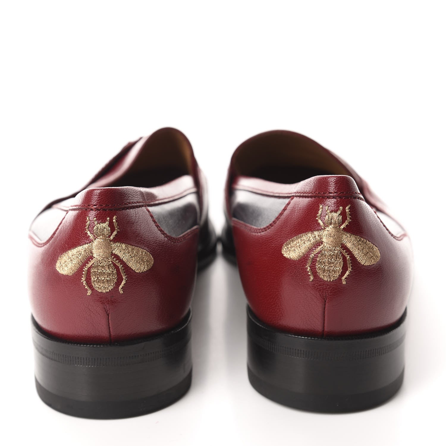 Gucci Calfskin Mens Tassel Fringe Curtis Loafers 12 Red Navy Blue 5 of 9