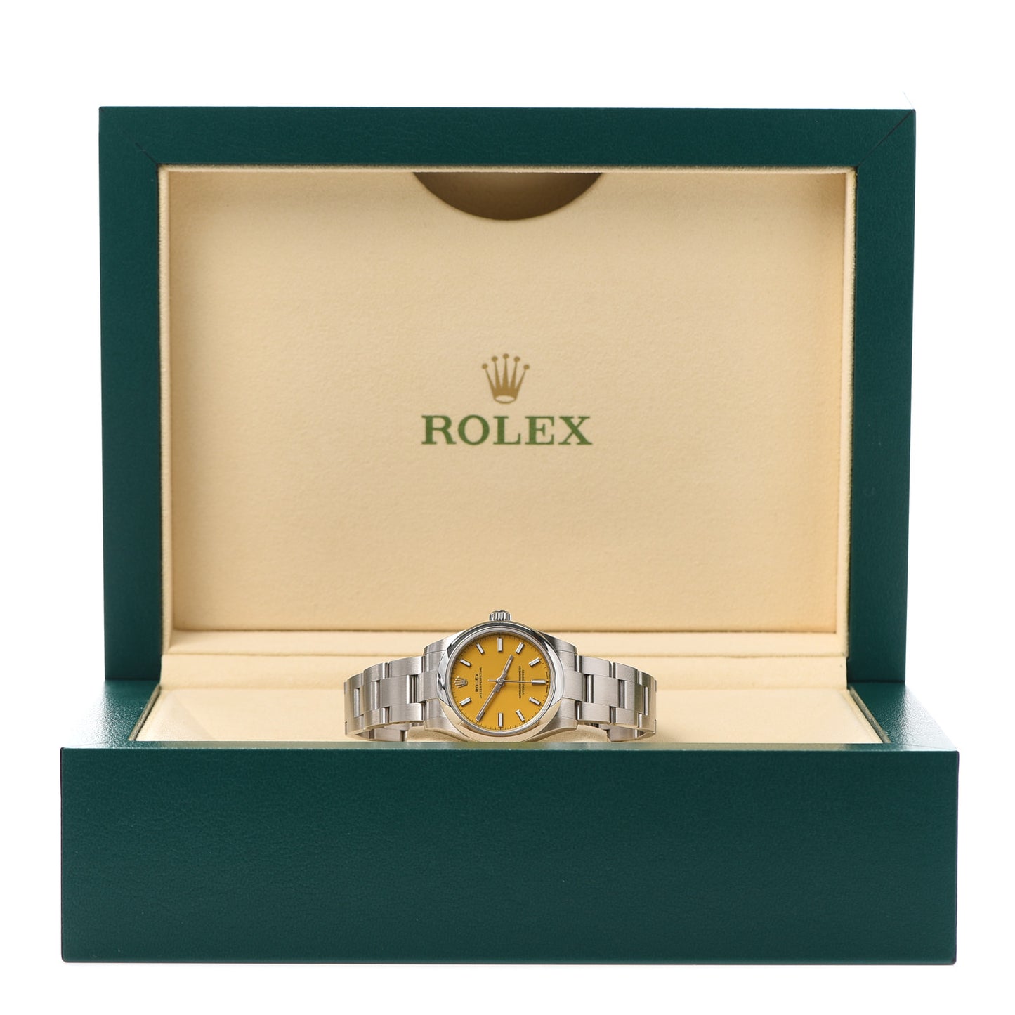 Stainless Steel 31mm Oyster Perpetual Watch Yellow 277200