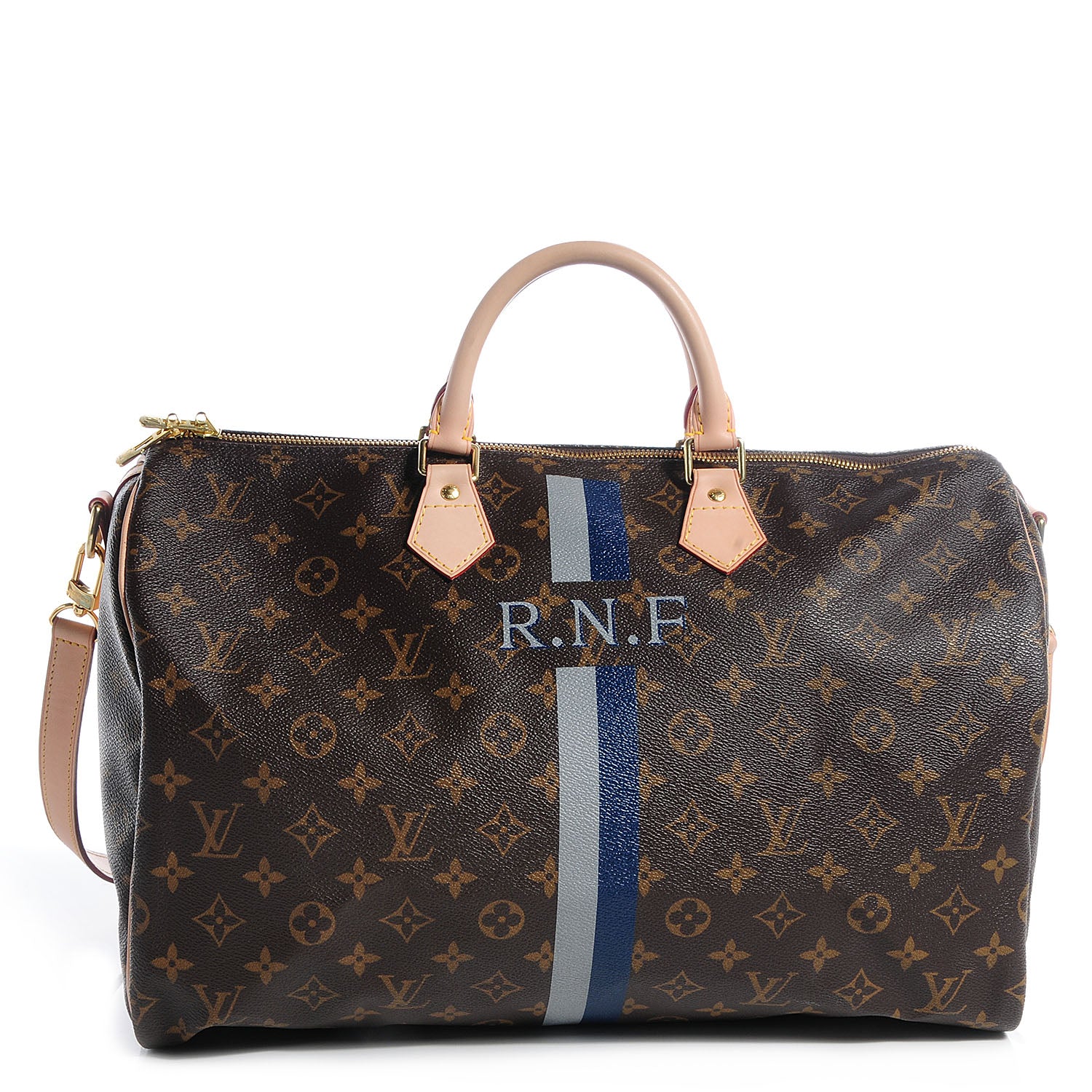 Louis Vuitton Monogram My LV Heritage Speedy Bandouliere 40 Gris and Blue Marine 1 of 7
