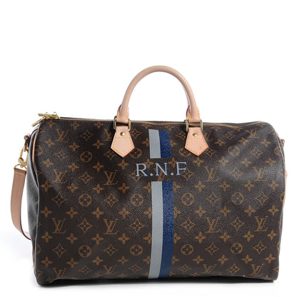 Louis Vuitton Monogram My LV Heritage Speedy Bandouliere 40 Gris and Blue Marine 1 of 7