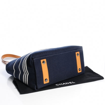 Chanel Denim Large Shopping Tote Blue 4 of 7