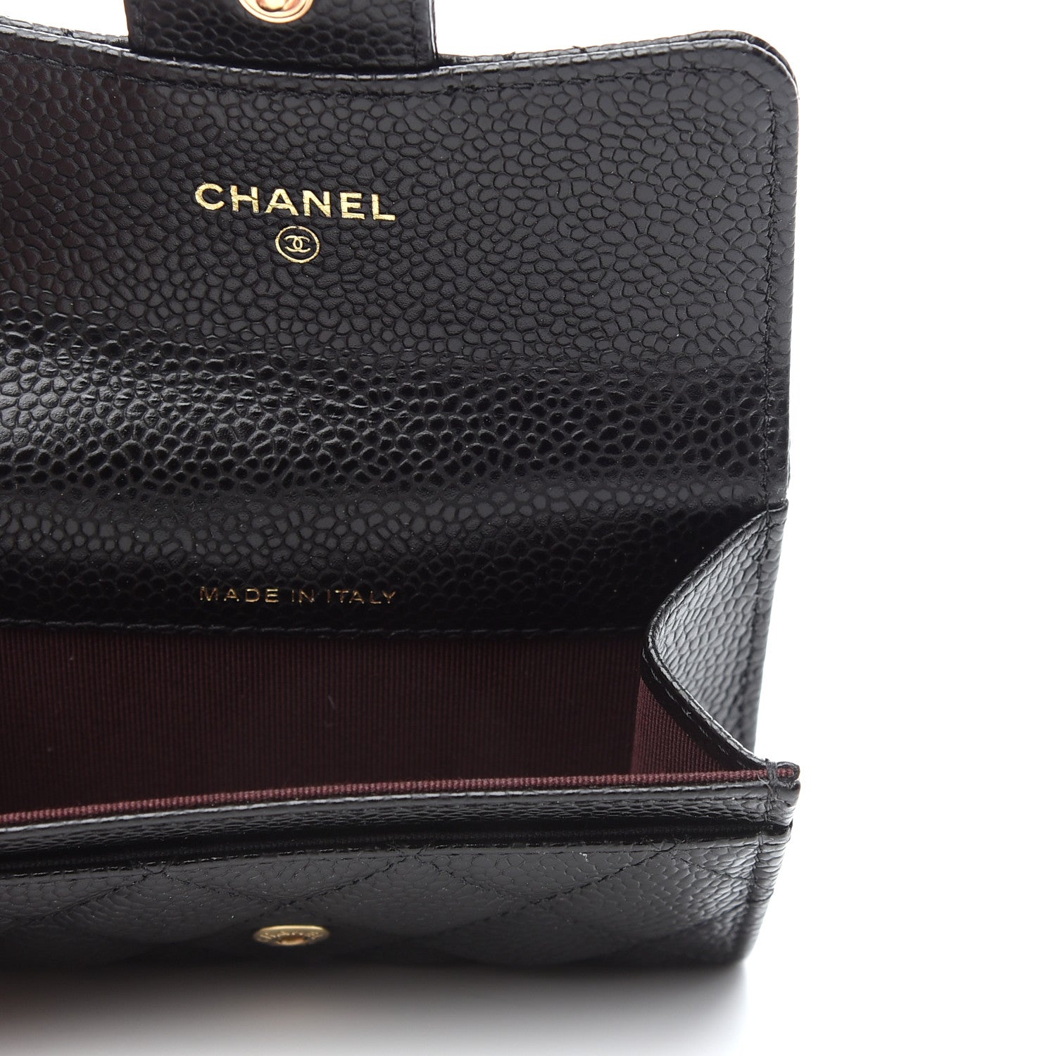 Chanel Caviar Quilted Flap Card Holder Wallet Black 5 of 9