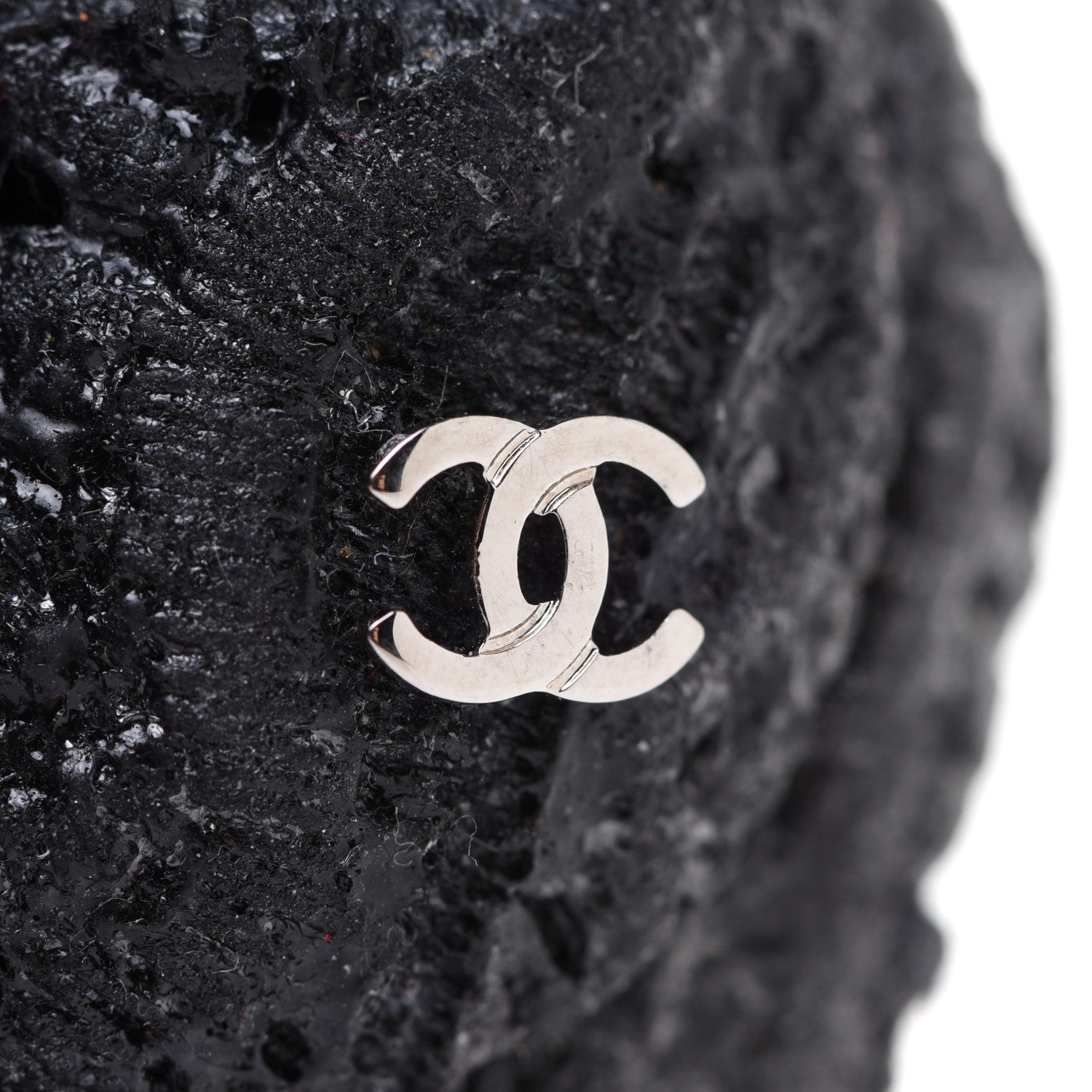 Chanel Fabric Camellia Pin Brooch Black 4 of 6