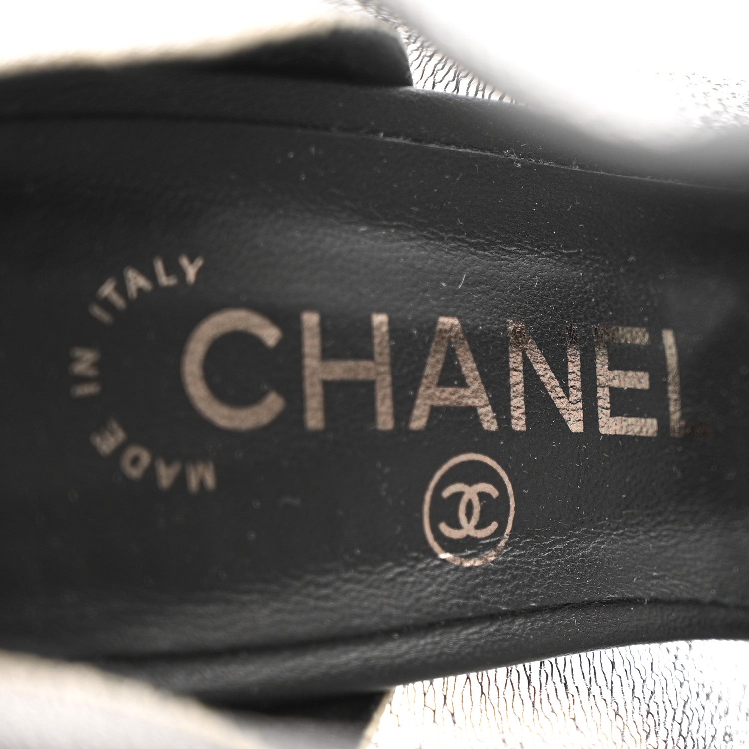 Chanel Mesh Grosgrain Cap Toe Short Boots 37.5 Beige Black 7 of 11