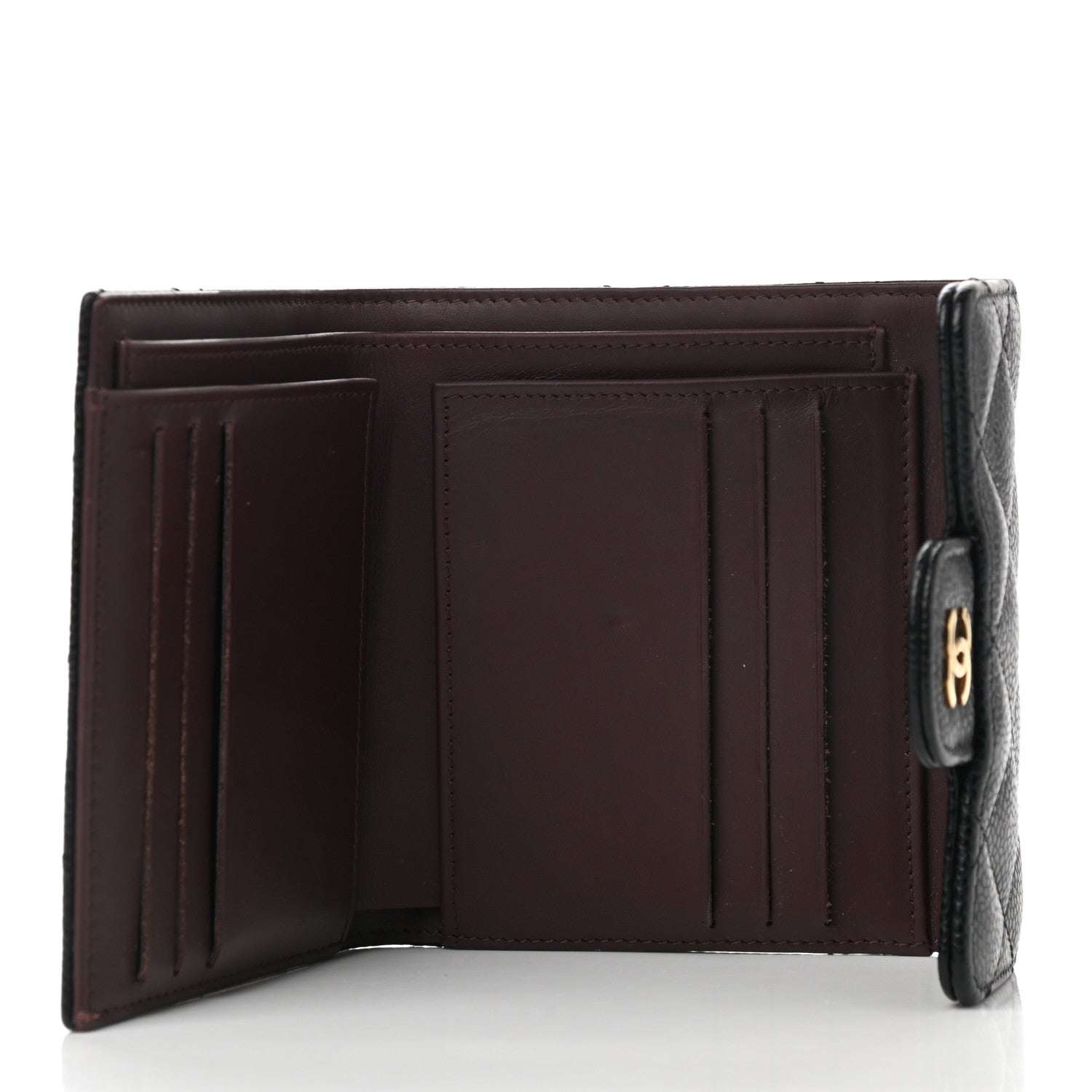 Chanel Caviar Quilted Compact Flap Wallet Black 5 of 9