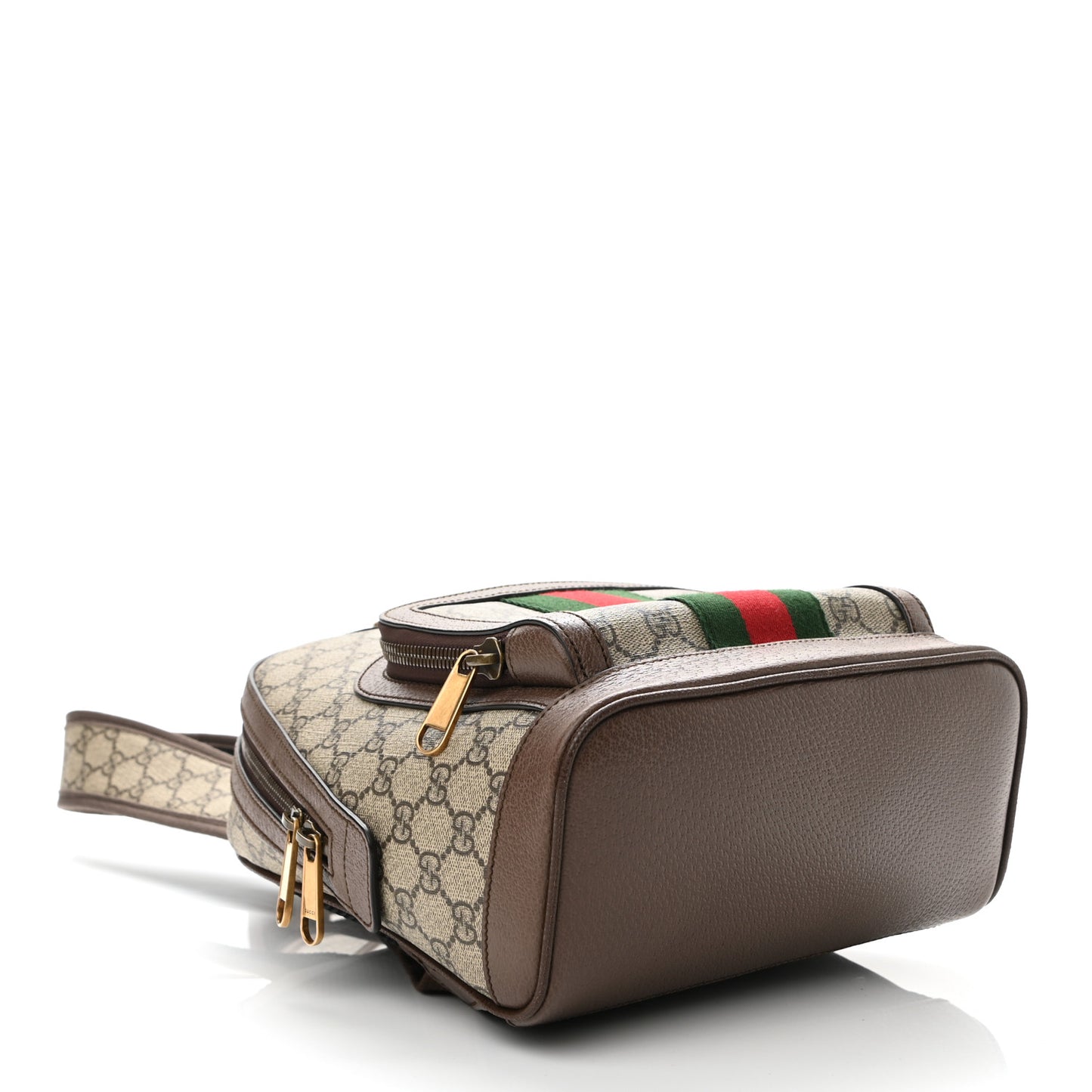 GG Supreme Monogram Calfskin Web Small Ophidia Day Backpack Beige Ebony New Acero