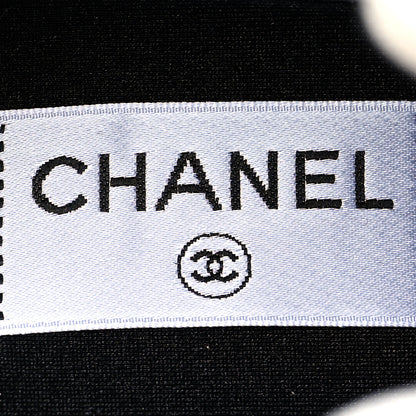 Chanel Nylon Suede Calfskin Printed CC Sneakers 40.5 White Black 7 of 7