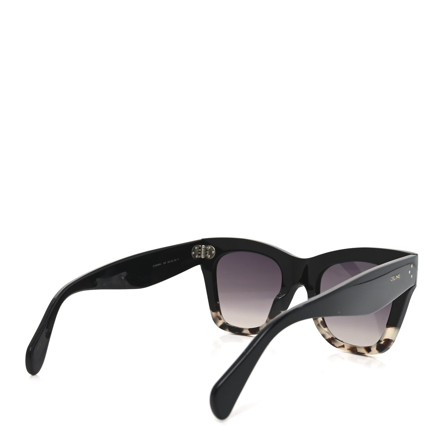 Celine Acetate Polarized Cat Eye Sunglasses CL4004IN Havana Black 4 of 7