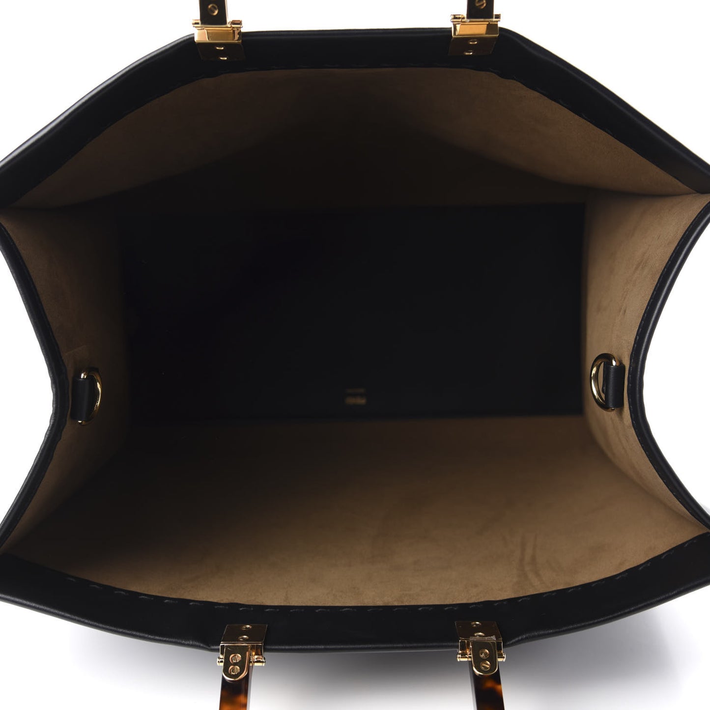 Vitello King Plexiglass Large Fendi Sunshine Shopper Tote Black