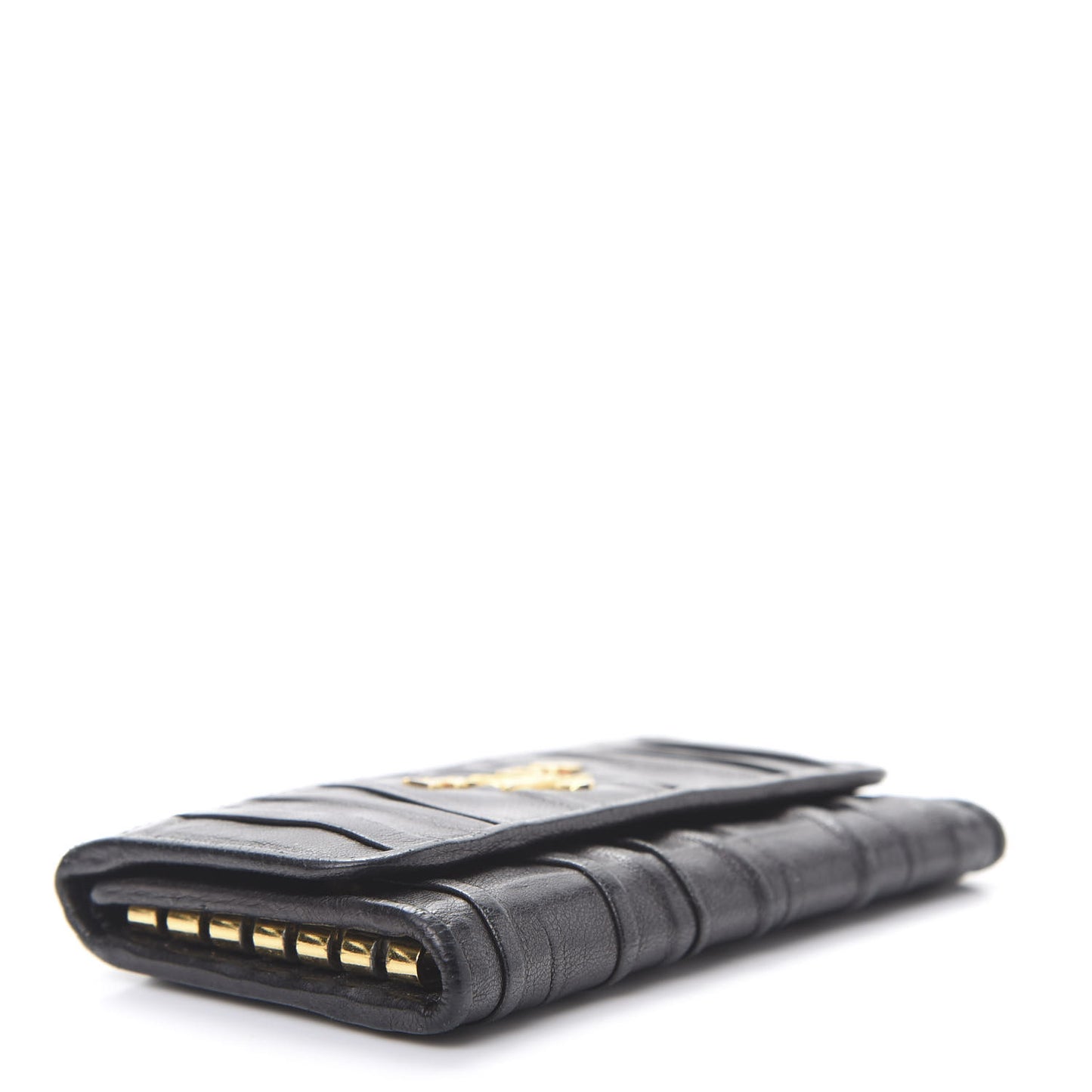 Nappa Gaufre 6 Key Holder Black