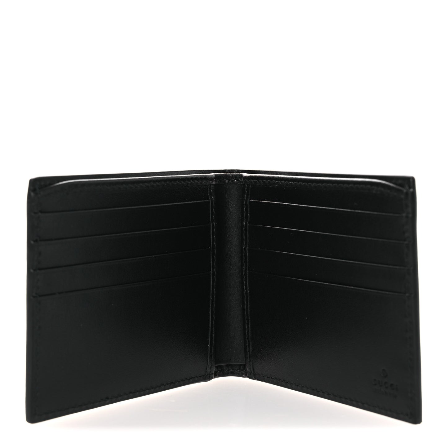 Plutone Calfskin Logo Bi-Fold Wallet Black