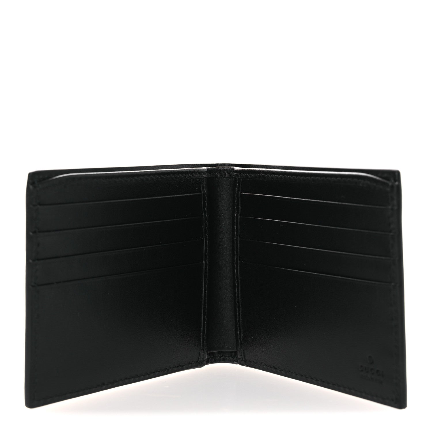 Gucci Plutone Calfskin Logo Bi-Fold Wallet Black 5 of 8