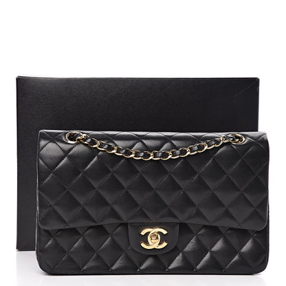 Chanel Lambskin Quilted Medium Double Flap Black 11 of 11