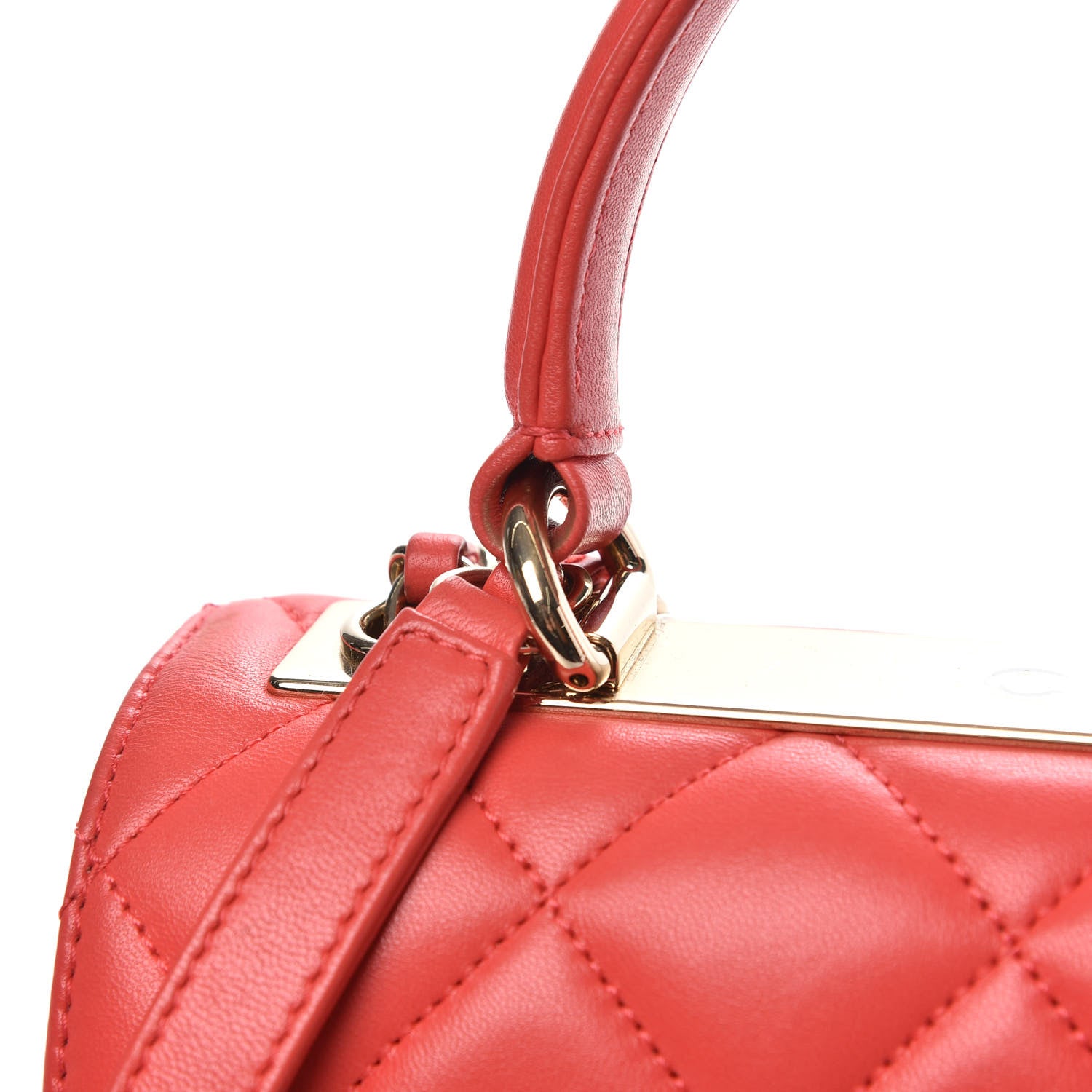 Chanel Lambskin Quilted Small Trendy CC Flap Dual Handle Bag Red 15 of 16