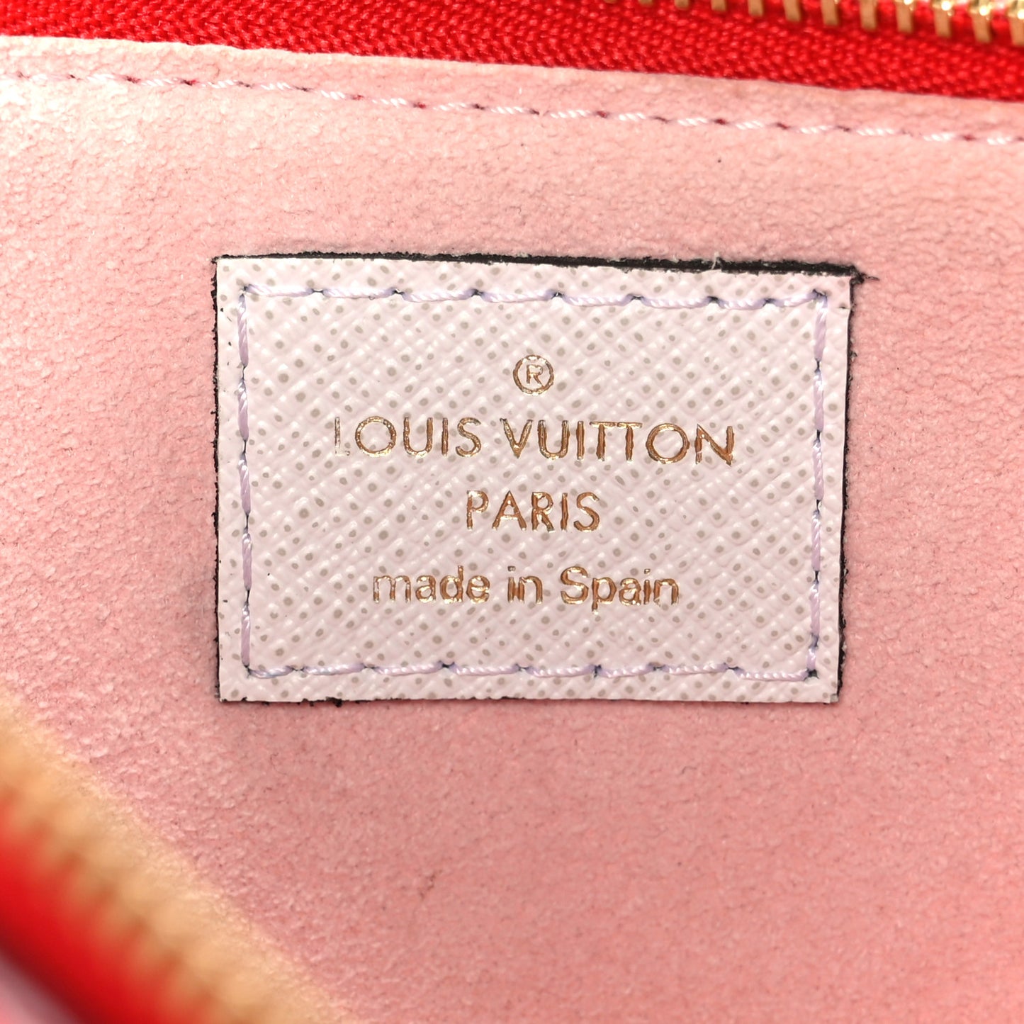 Monogram Giant Double Zip Pochette Rouge