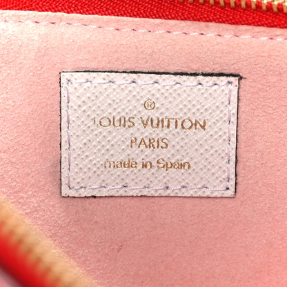 Louis Vuitton Monogram Giant Double Zip Pochette Rouge 8 of 11