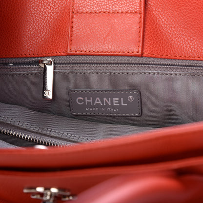 Chanel Calfskin Small Cerf Shopper Tote Red 6 of 9