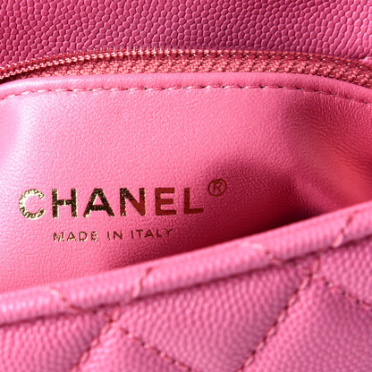Chanel Caviar Lizard Embossed Quilted Mini Coco Handle Flap Pink 6 of 9