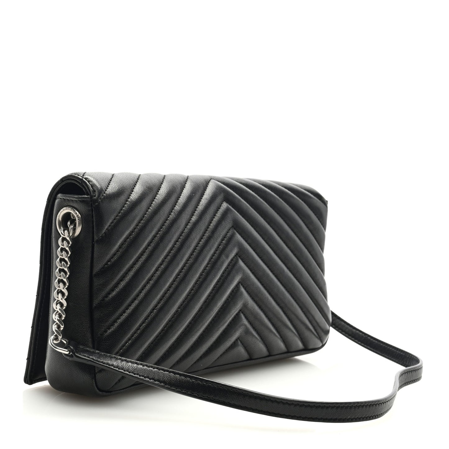 Lambskin Monogram Kate 99 Baguette Bag Black