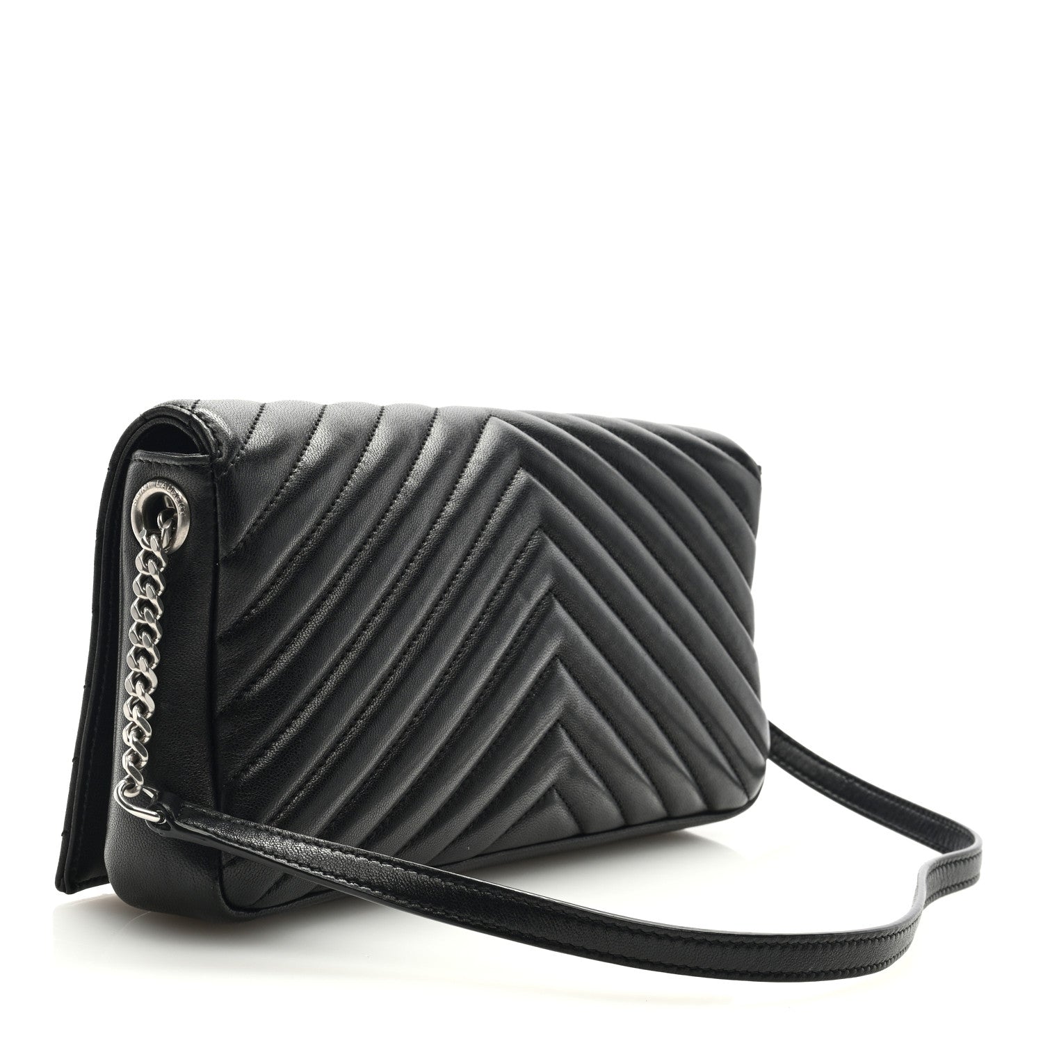 Saint Laurent Lambskin Monogram Kate 99 Baguette Bag Black 2 of 7