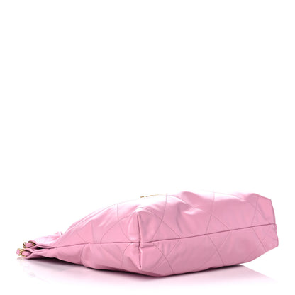 Chanel Shiny Calfskin Quilted Small Chanel 22 Pink 5 of 12